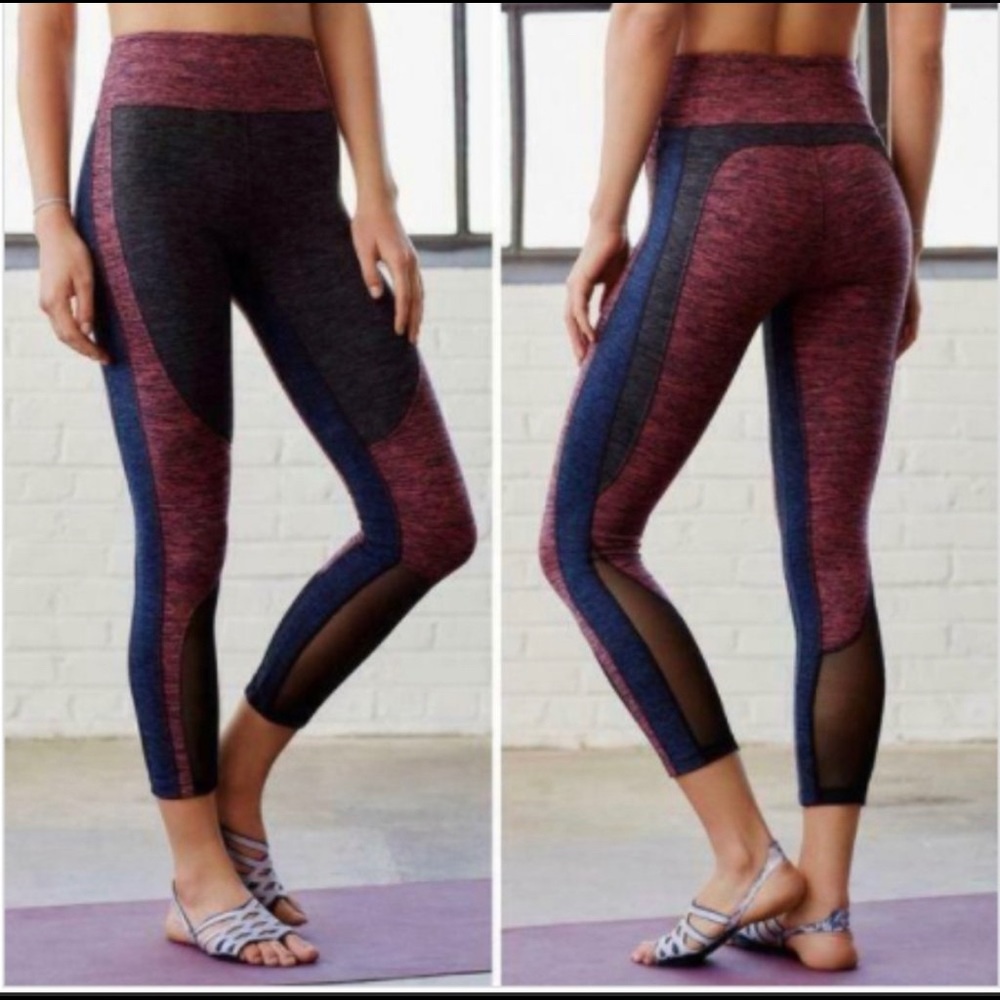 Free People Dylan Colorblock Mesh Leggings XS